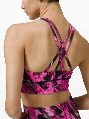 Lululemon Energy Bra Long Line Incentive Refresh Multi Size 4